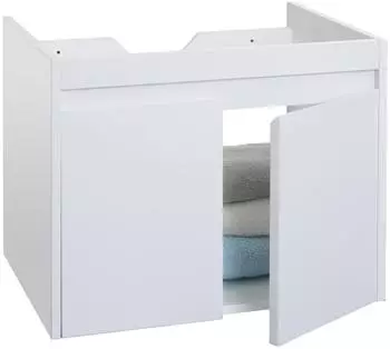 MCW Waschbeckenunterschrank MCW-L86, Holzwerkstoff, 2 T&uuml;ren, wei&szlig;, 59x48x45cm (MCW-L86)