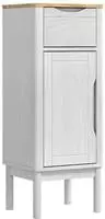 vidaXL Badezimmerschrank FLORO Wei&szlig; 35 x 30 x 90 cm Massivholz Kiefer