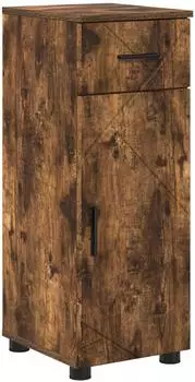 vidaXL Badezimmerschrank mit T&uuml;r ger&auml;ucherte Eiche 30x35x80cm (883329)