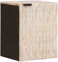 vidaXL Badezimmer H&auml;ngeschrank Wei&szlig; 38 x 33 x 48 cm Massivholz Mango