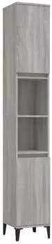 vidaXL Badezimmerschrank Grau Sonoma 30x30x190cm Holzwerkstoff (819802)