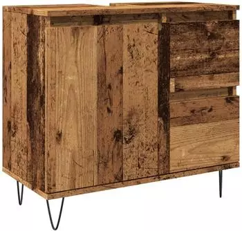 vidaXL Waschbeckenunterschrank Altholz-Optik 65x33x60cm Holzwerkstoff (857226)