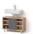 Livinity Fucino Waschbeckenunterschrank anthrazit, Holzwerkstoff, 80x54cm (800000977205)