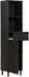 vidaXL Badschrank 38x33x160cm Mango Massivholz, schwarz (356841)