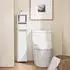 SoBuy Badezimmerschrank schmal mit Schublade, weiß, 20x96x20cm (BZR151-W)