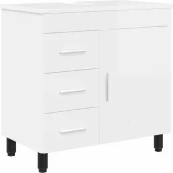 vidaXL Waschtisch Hochglanz wei&szlig; 60x35x60cm Holzwerkstoff (889379)