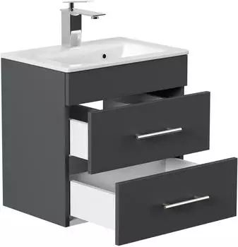 Posseik Portus 500 SlimLine Waschtisch 50cm Graphit SoftTouch (PORTUS500000003DE)