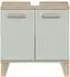 Inn.Furn Luna Waschbeckenunterschrank grün/Eiche, 2-türig, 60x61x34cm (800001515953)
