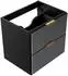 Lomado ADELAIDE-56-BLACK Waschtisch-Unterschrank 60cm matt schwarz, gerillte Front (ADELAIDE-56-BLACK)