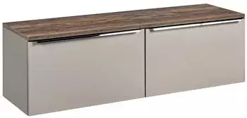 Lomado PUEBLA-56-TAUPE Waschbeckenschrank taupe/Vintage Oak 160x49x46cm (LA56-PUEBLA-56-TAUPE-SET9)