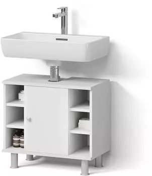 Livinity Fucino Waschbeckenunterschrank wei&szlig;, Holzwerkstoff, 60x54x32cm (800000993815)