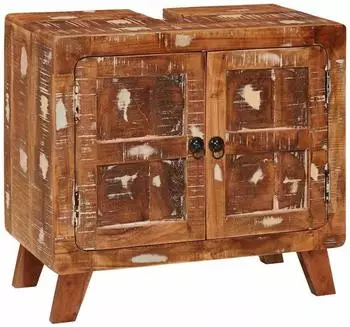 vidaXL Badezimmerspiegelschrank Altholz & Ingenieurholz, mehrfarbig (4104564)