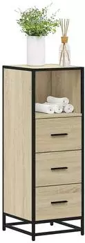 vidaXL Badezimmerschrank Sonoma-Eiche 35x37,5x100cm Holzwerkstoff