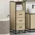vidaXL Badezimmerschrank Sonoma-Eiche 35x37,5x100cm Holzwerkstoff