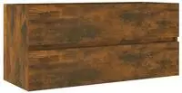 vidaXL Waschbeckenschrank R&auml;uchereiche 100x38,5x45 cm Holzwerkstoff