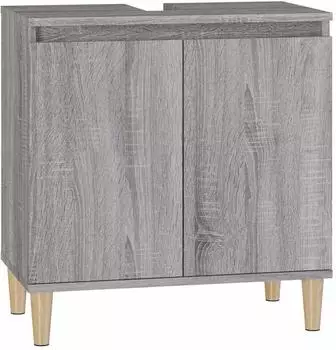 vidaXL Waschtischschrank Grau Sonoma 58x33x60cm Holzwerkstoff (821258)