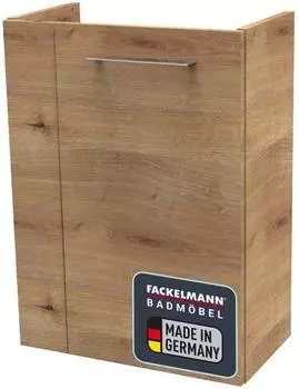 Fackelmann Milano Waschbeckenunterschrank schmal, h&auml;ngend, Ast-Eiche, 44x60x24,3cm (SBC)