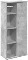 vidaXL Badezimmerschrank mit Rollenhalter Betongrau 39x22x90 cm