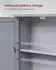 Vasagle Spiegelschrank mit 2 Spiegeltüren, offenem Fach, 56,5x58,5x13cm, taubengrau