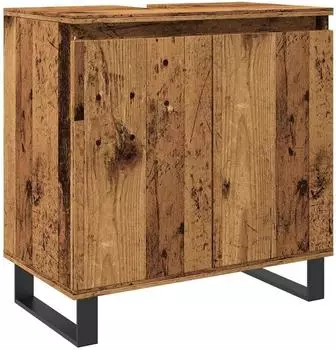 vidaXL Badschrank Altholz-Optik 58x33x60cm Holzwerkstoff (857220)