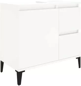 vidaXL Badezimmerschrank Sperrholz wei&szlig; 65x33x60cm (819828)