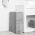 vidaXL Schmaler Badschrank mit Rollen, Grau Sonoma, Holzwerkstoff (855282)
