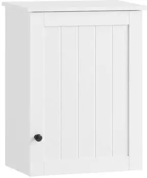 SoBuy H&auml;ngeschrank mit Spiegel, wei&szlig;, Holzwerkstoff (BZR19-W)