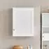SoBuy Hängeschrank mit Spiegel, weiß, Holzwerkstoff (BZR19-W)