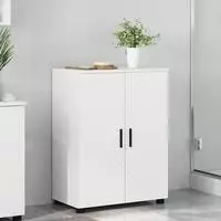 vidaXL Badezimmerschrank Wei&szlig; 60 x 35 x 80 cm Holzwerkstoff, Metall