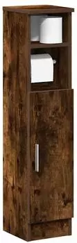 vidaXL Badezimmerschrank mit Rollenhalter, R&auml;uchereiche, 20,5x22x90cm (858501)