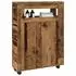 vidaXL Badschrank schmal mit Rollen, Holzwerkstoff, Altholz-Optik (855275)