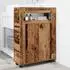 vidaXL Badschrank schmal mit Rollen, Holzwerkstoff, Altholz-Optik (855275)