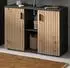 Inn.Furn Livia Waschbeckenunterschrank Eiche Artisan/grau, 6 Fächer, 80cm