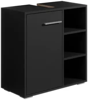Badplaats Neptunus Waschbeckenunterschrank 60x30cm, 1 T&uuml;r, schwarz matt