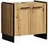 trendteam Safiya Waschbeckenunterschrank Evoke Oak/schwarz, 60x56x34cm