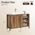 SoBuy Waschbeckenunterschrank 2 Türen, hellbraun, 90x30x60cm (BZR63-L-PF)