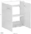 Fackelmann SBC Waschtischunterschrank 52cm, 2 Türen, weiß Hochglanz / Ast-Eiche-Optik (86074)