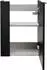 Fackelmann SBC B.PARIS Mini-Waschtischunterschrank 45cm, schwarz matt, Türanschlag rechts (86069)