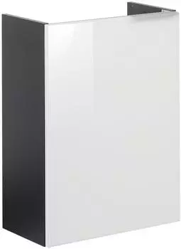 Fackelmann KARA Waschbeckenunterschrank schmal, h&auml;ngend, Anthrazit/Wei&szlig; Hochglanz, 44cm (SBC)
