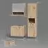 Livinity Badmöbel-Set, Eiche Wotan, Holzwerkstoff, 10 Fächer, 1 Schubladen, Rechteckig, 70x63x45 cm
