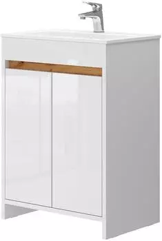 VICCO Badm&ouml;bel-Set, Wei&szlig; Hochglanz, Wei&szlig;, Holzwerkstoff, 2 F&auml;cher, Rechteckig, 59.6x81.9x40 cm
