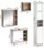 VICCO Badmöbel-Set, Weiß, Sonoma Eiche, Holzwerkstoff, 18 Fächer, Rechteckig, 62x54x32 cm