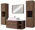 Mirjan24 Badmöbel-Set, Braun, Metall, 2 Schubladen, Rechteckig, 100x57x45 cm (800000849079)