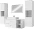 Mirjan24 Badmöbel-Set, Weiß, Metall, 2 Schubladen, Rechteckig, 100x57x45 cm (800000849069)