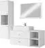 Mirjan24 Badmöbel-Set, Weiß, Metall, 2 Schubladen, Rechteckig, 100x57x45 cm (800000849052)
