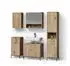 Livinity Badmöbel-Set, Eiche Wotan, Holzwerkstoff, 17 Fächer, 2 Schubladen, 70x63x45 cm