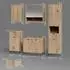 Livinity Badmöbel-Set, Eiche Wotan, Holzwerkstoff, 17 Fächer, 2 Schubladen, 70x63x45 cm
