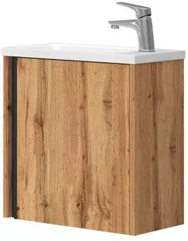 VICCO Badm&ouml;bel-Set, Eiche Wotan, Holzwerkstoff, 1 F&auml;cher, Rechteckig, 49x50x24 cm