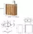 VICCO Badmöbel-Set, Eiche Wotan, Holzwerkstoff, 1 Fächer, Rechteckig, 49x50x24 cm