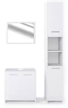 VICCO Badm&ouml;bel-Set, Wei&szlig;, Wei&szlig;, Holzwerkstoff, 7 F&auml;cher, Rechteckig, 58x60x33 cm